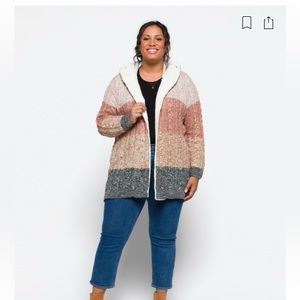 Sherpa Trim Cardigan